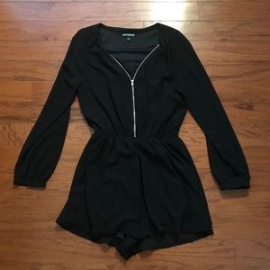 Long sleeve black romper